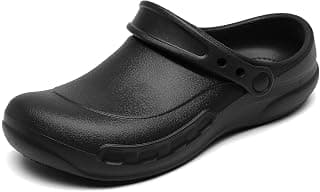 Non Slip Shoes for Men - Oil Water Resistant Chef Nursing Doctors Shoes Suitable for Kitchen Restaurant Garden Hospital Slip Resistant Safty Working Clogs
