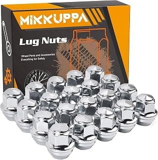 MIKKUPPA M12x1.5 One-Piece Chrome OEM Factory Style Large Acorn Seat Lug Nuts for 2001-2019 Ford Escape, 2012-2018 Ford Focus, 2006-2019 Ford Fusion Factory Wheels