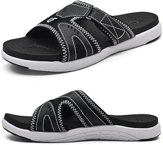 Mens Sport Recovery Sandals Plantar Fasciitis Soft Cushion Lightweight Orthotic Slides for Men
