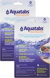 Aquatabs 49 mg (8.5 mg Active) Water Purification Tablets - 2 Pack