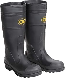 CLC Rain Wear R23008 Over The Sock Black PVC Men's Boot, Size 8