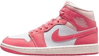 Nike Jordan Womens WMNS Air Jordan 1 MID SE DO6699 200, White/Sea Coral-atmosphere, 8