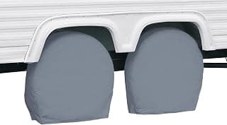 Classic Accessories OverDrive Standard RV & Trailer Wheel Cover, Pair, Grey, (For 27" - 30" diameter tires, up to 8.75" wide)