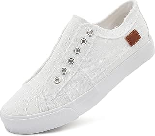 Women's Slip on Shoes Non Slip Fashion Canvas Sneakers Low Top Casual Shoes