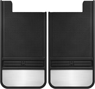 Husky Liners Universal Muddog Mud Flaps | Rubber Rear Mud Flaps - 12" w/Weight - Black | 55101