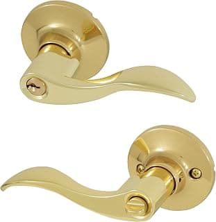 Honeywell 8106001 Wave Entry Door Lever, Polished Brass