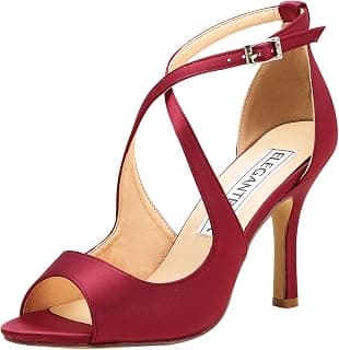 Women Peep Toe High Heel Sandals Cross Strappy Wedding Evening Dress Shoes Buckle Stain