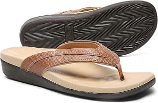 Orthopedic Flip Flops for Women, Plantar Fasciitis Sandals for Flat Feet, Comfortable Women Walking Thong Sandals with Arch Support