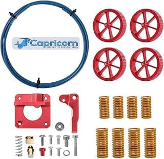 Creality Upgrade 3D Printer Kit with Capricorn XS Bowden Tubing 1M, 4*Aluminum Hand Twist Leveling Nut, Aluminum Ender 3 Extruder for Ender 3/3 Pro, Ender 5/5 Plus/Pro 3D Printer