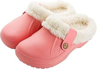 Unisex Winter Clogs Slippers, Waterproof Slippers Women Men Non-Slip Warm Cozy House Slippers, Garden Shoes Clogs Mules lush Fleece Lined Cotton Pantouffle House Shoes