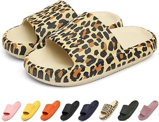 Cloud Slippers, Non-Slip Slides for Women and Men Bathroom Pillow Sandals Flip Flops, 1.57 Inch Cushioned Thick Sole