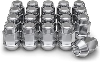 White Knight 1704S-20AM 1/2-Inch-20 Thread Size Bulge Acorn Lug Nut, Chrome, 20-Pack