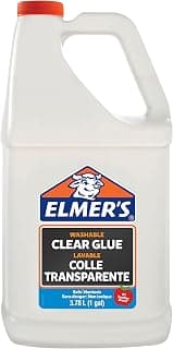 Elmer's Liquid School Glue, Clear Glue, Washable, Great for Making Slime, 3.78-L