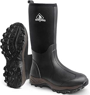 Neoprene Rubber Boots for Men and Women, 6mm Neoprene Insulated Hunting Boot, Waterproof Mud Boot for Outdoors, Farm Working, Fishing, Garden