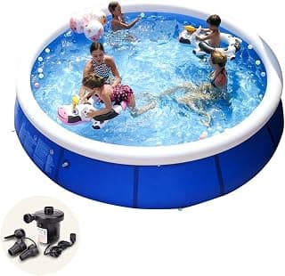 Inflatable Bathtub Large Swimming Pool Family Child Adult Child Swimming Pool Inflatable Increase Thickening Large Net Swimming Pool (Color : Blue, Size : 180 * 73cm)