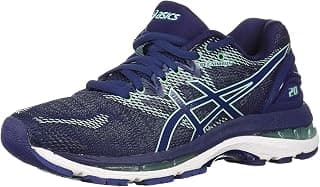 Women's Gel Nimbus 20 Running Shoes, Black/White/Carbon, 12 Medium US