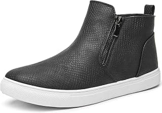 Womens High Top Sneakers PU Leather Ankle Boots