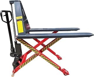 3300LB. Cap, Fork Size 27" x 45", Lift Height: 3-1/2" to 31-1/2", Manual High Lift Pallet Truck for Skid/Single Sided Pallet - Pake Handling Tools