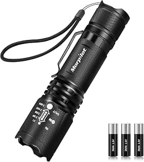 UV Flashlight, Morpilot 2 in 1 Blacklight Flashlights & Tactical Flashlight, 395nm for Pet Urine Detection, Dry Stains, Bed Bug, Scorpion, Dog/Cat Urine Light Detector, Waterproof, 4 Modes