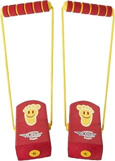 Flybar My First Kids Stilts for Ages 3 & Up, Soft and Safe Foam Pogo Steppers Squeak with Each Step – Foam Hand Grips with Sturdy Rope Handles