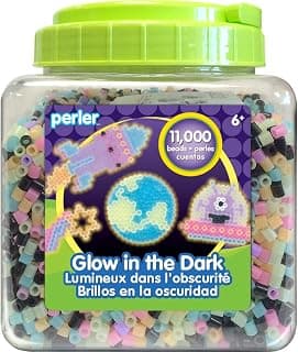 Perler Beads Glow in The Dark Beads for Kids Crafts, 11000 pcs