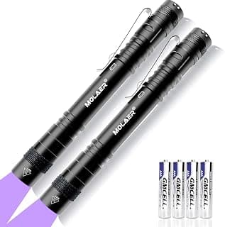 MOLAER UV Black Light Flashlight B15 2-Pack
