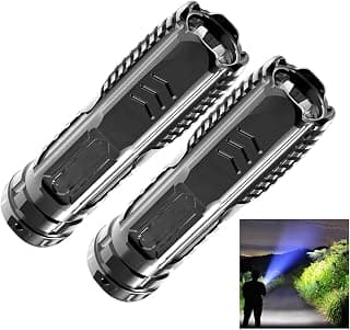 Flashprowess Rechargeable Flashlight, Rechargeable LED Flashlights High Lumens, Ipx7 Waterproof Flash Light for Outdoor, 3 Modes for Camping, Hiking