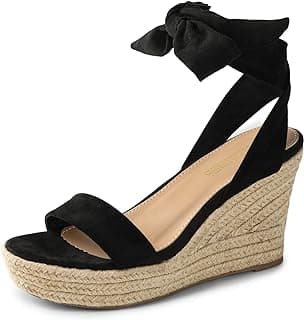 Womens Open Toe Espadrilles Wedges Tie Lace Up Cute Ankle Strap Platform Sandals Dressy Shoes
