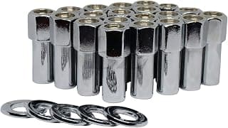 Open End Cragar SST Mag Lug Nut 1/2"-20 with Center Washer Set of 20 Pcs
