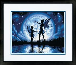Dimensions 73-91671 Twilight Fairy Silhouette Paint by Numbers for Adults, 14'' W x 11'' L