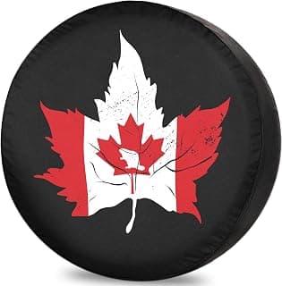 ITINSPACE Trailer Spare Tire Cover Canada Protectors for Trailer RV Van SUV Truck Camper and Many Vehicles 13 Inch Spare tire Cover