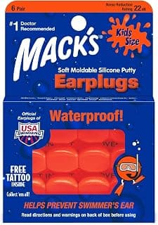 Mack's 6 pair Pillow Soft Ear Plugs - Kid Size