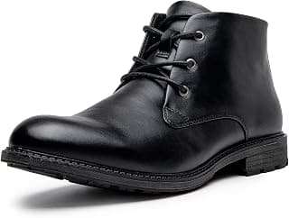 Men's Oxfords Boots,Casual Mid-Top Dress Boot for Men,Ankle Motorcycle Men Boots Lace-Up Side Zipper