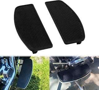HDBUBALUS Front Floorboard Rubber Rider Insert Foot Peg Footrest Pad Fit For Harley Touring Electra Road Glide Softail Road King