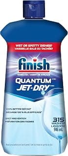 Finish Quantum Jet Dry Dishwasher Rinse Aid for Ultimate Shine & Dry, 100% Better Drying vs Detergent, 946 ml