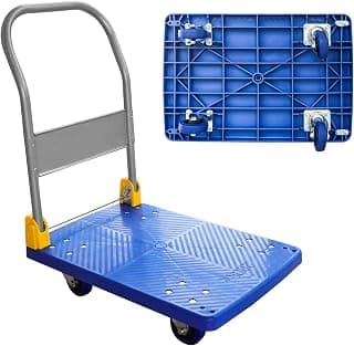 Hisommet 440LB Foldable Platform Truck with 360 Degree Swivel Wheels, 28"x19"x33" Rolling Push Cart Dolly Moving Platform Hand Truck Heavy Duty Hand Cart for Loading,Storage, Warehouse Basements