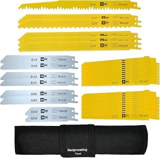 36PCS Reciprocating Saw Blades LEILUO Pruning Saw Blade for Wood Metal Plastic Sawsall. Blades Set fit DeWalt Bosch Makita Milwaukee Porter-Cable Ryobi Ridgid Black&Decker Skil Craftsman