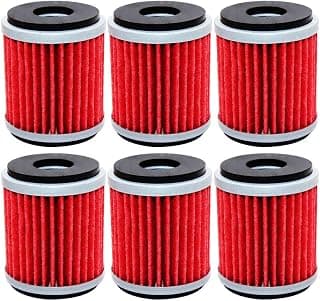 6 Pack Yerbay Motorcycle Oil Filter Compatible for Yamaha WR250R WR250X WR250F 2009-2018 / WR450F 2009 2011-2018