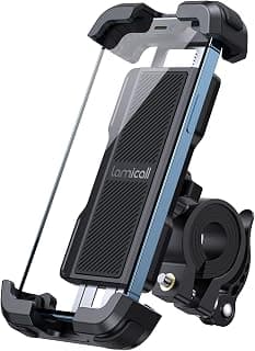 Motorcycle Phone Mount, Bike Phone Holder - Lamicall Adjustable Cell Phone Bike Holder, Bicycle Scooter Handlebar Phone Cradle Clip for iPhone 14 15 Pro Max, iPhone 13 12, Galaxy, 4.7-6.8" Phones