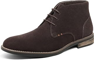 Men's Casual Suede Leather Chukka Wingtip Dress Boots Lace Up Boots