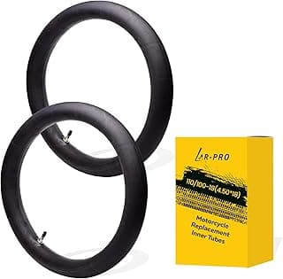2-Pack Inner Tubes with TR4 Staight Valve Stem, Fits Motorcycle Tires - Made from Heavy Duty, Thick Premium Rubber