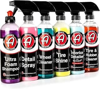 Adam's Elite 6 Pack - Our Top Selling Car Detailing Products Bundled Together - Clean, Shine & Protect Your Interior, Wheels, Tires & Paint (Elite)