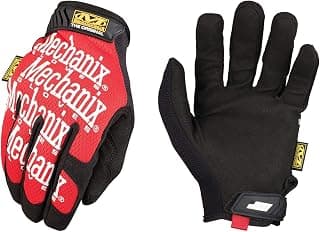 Mechanix Wear: The Original Work Glove with Secure Fit, Synthetic Leather Performance Gloves for Multi-Purpose Use, Durable, Touchscreen Capable Safety Gloves for Men (Red, Large)