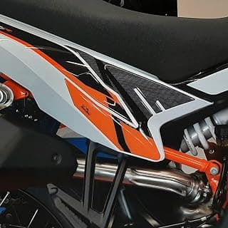 Resin Bike Motorcycle Stickers Compatible with KTM 890 Adventure-R 2021. Motorcycle Side Protections from Bumps and Scratches. Pair of Resin Stickers with 3D Effect - Made in Italy
