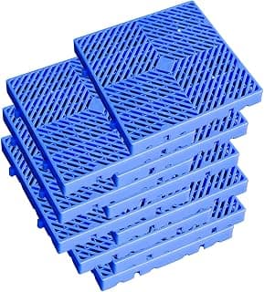 LXSEHN Plastic Pallet，Safety Storage Nestable Shipping Grid Pads, 2pcs HDPE Automotive Non-Slip Platform Firm Warehouse Pad for Supermarket Pet (10pcs-19x19x2in)
