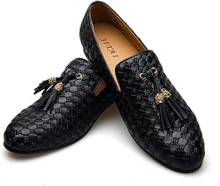 Men's Vintage Velvet Bv Embroidery Noble Loafer Shoes Slip-on Loafer Smoking Slipper Tassel Loafer