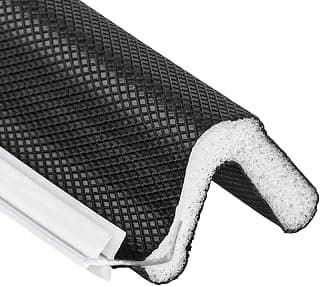 30 Feet Kerf Weather Seal Stripping Black Resilient PU Foam Door Weatherstrip Seal, Ideal for Various Doors with Slot