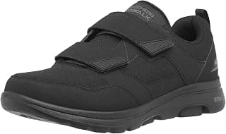 Mens Go Walk 5 Wistful - Athletic Hook and Loop Walking Shoe with Air Cooled Foam Sneaker