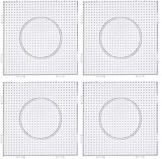 4PCS 5mm Large Clear Square Fuse Beads Pegboards Kits Funny Plastic Peg Boards Large Template Beads Boards for Kids Craft Beads