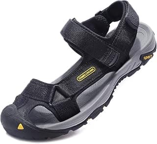 Men's Waterproof Hiking Sandals Closed Toe Water Shoes Athletic Sport Sandals for Summer Outdoor Beach Wading Boat